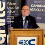 Ralph Eichler, shown here at Ag Days in Brandon in 2019, is again Manitoba’s minister of agriculture. (Manitoba Co-operator photo by Allan Dawson)