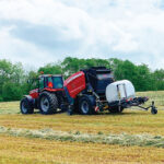 The wrapper attachment on the RB 4160P Protec baler is relatively compact to make storage and transport easy.