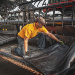 Modern draper belts are specific to the brand of header and are made from a polyester fabric that can better withstand UV light.