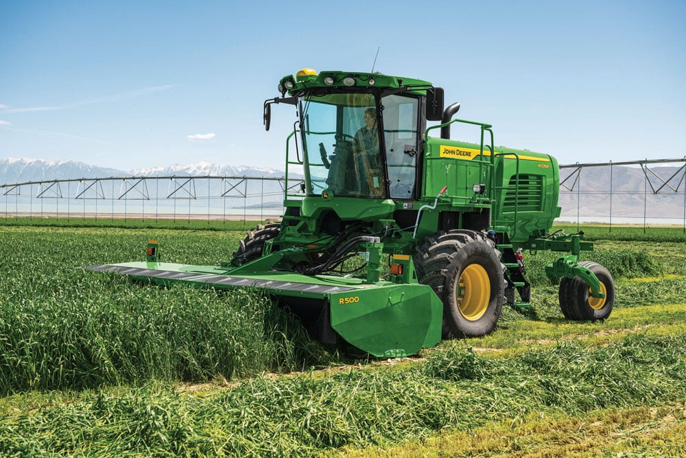 John Deere introduces the W200 M and R series windrowers, which can be ordered for the 2022 growing season.