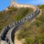 A crenellated walkway on top of the Great Wall of China. (Cia.gov)