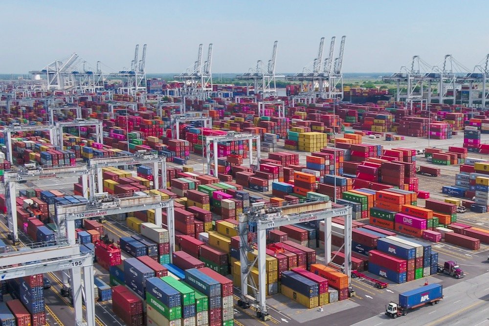 The Garden City container terminal at Savannah is operated by Ports America on behalf of the Georgia Ports Authority. (Photo courtesy Georgia Ports Authority)
