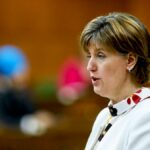 Marie-Claude Bibeau speaks during a sitting of the House of Commons in May 2020. Photo: REUTERS/Blair Gable