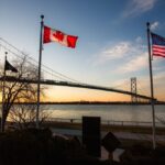 File photo of a view near the Canadian end of the Ambassador Bridge, which connects Windsor and Detroit and is considered one of North America’s busiest trade routes. (Steven_Kriemadis/iStock/Getty Images)