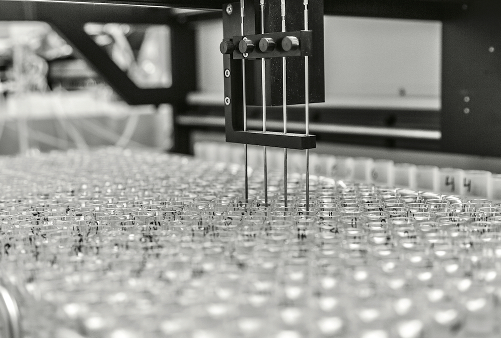 An autosampler is one of the devices used to analyze soils.