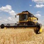 File photo of a combine harvesting a wheat crop in Ukraine. (SergBob/iStock/Getty Images)