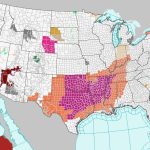 Excessive heat warnings (in magenta) and heat advisories (in orange) were in place July 19, 2022 for areas across much of the southern U.S. Plains. (Weather.gov)