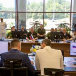 Military officers from Russia, Ukraine, Turkey and members of delegations from both countries and U.N. attend the opening ceremony of a joint coordination centre that will oversee a U.N.-brokered deal to re-open Ukrainian grain exports in the Black Sea, in Istanbul, Turkey, July 27, 2022. Photo: Reuters/Umit Bektas