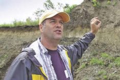 David Lobb, a U of M soil science professor and researcher, considers soil organic matter and crop yield the two main indicators of soil health. He says soil organic matter levels are vital to crop production. Lobb blames the loss of topsoil and organic matter primarily on erosion.