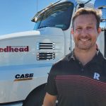 Nathan Yelland of Redhead Equipment, a Mack truck dealer, says most of his ag customers are now opting for newer trucks with auto-shift transmissions.