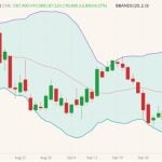 CME October 2022 lean hogs (candlesticks) with Bollinger bands (20,2). (Barchart)