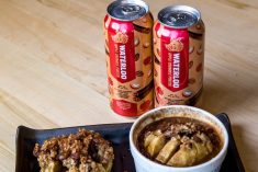A November photo from Waterloo Brewing&#8217;s company blog promoting its &#8220;apple crumble porter&#8221; from its 2022 Signature Series Winter Collection. (WaterlooBrewing.com)
