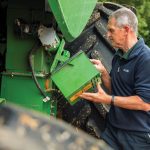 The HarvestLab grain sensor can be retrofitted to 2018 and newer John Deere S700 series combines to provide real-time grain quality data when harvesting.