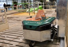 The Auto Scraper Spray from Royal de Boer is fully programmable for cleaning routes, frequency of cleaning and even provides a progress report.