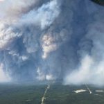 Smoke billows upwards from the Donnie Creek wildfire south of Fort Nelson, B.C. n June 11, 2023. (Photo: B.C. Wildfire Service handout via Reuters)