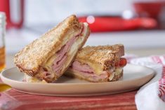 An air-fryer grilled cheese and ham sandwich. (Dempsters.ca)