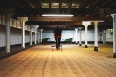 The malting floor at Anglia Maltings&#8217; Crisp Malt facility in the U.K. (Photo: CNW Group/Richardson International Ltd.)
