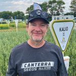 Grant Morgan says he chose some new Clearfield varieties of canola this year because he expects to receive between $1 and $1.50 more per bushel for his harvested crop.