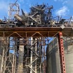 A seaport grain terminal damaged during Russian missile and drone strikes in Odesa region, Ukraine on July 19, 2023. (Photo: Ukrainian Infrastructure Ministry via Facebook/Handout via Reuters)
