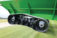 The Equalizer SP tracked undercarriage used on some Unverferth and Brent grain carts won an AE50 award for its design.