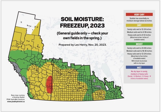 les henry's soil moisture map 2023