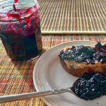 Blueberries from last summer, when it was too hot to even consider canning, were kept frozen until the arrival of better jam-making weather.