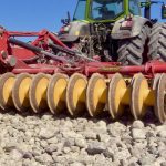 tillage equipment in a rock quarry