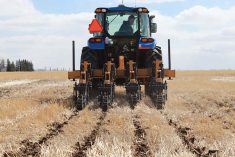 Farming Smarter’s strip tillage unit at work.