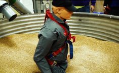 Using a life-sized mannequin and actual grain, CASA shows how a person amounts to just a few bushels relative to the weight of the grain flowing around them.