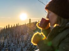 coffee in quebec winter