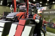 The new Farmall C series tractor from Case IH on the show floor at the National Farm Machinery Show, Feb. 12, 2025.  Photo: Greg Berg