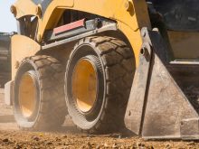 Israel-based Galileo Wheel has just introduced an airless version of its CupWheel technology for skid steers.