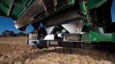 a seed terminator unit attached to a combine