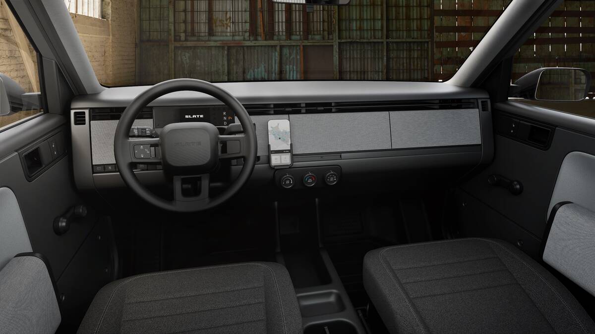 Slate truck interior
