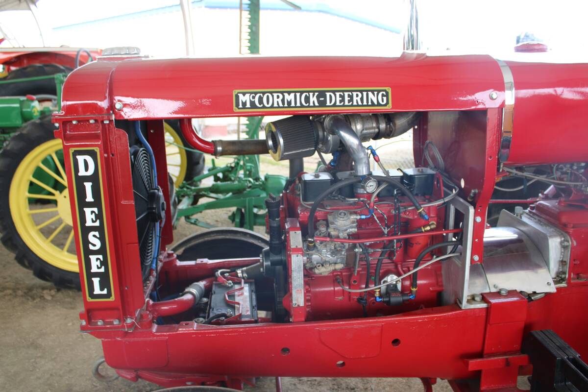 mccormick deering tractor with cummins diesel engine at world ag expo