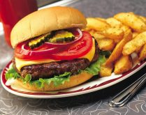 cheeseburger and fries. Pic: Canada Beef Inc.