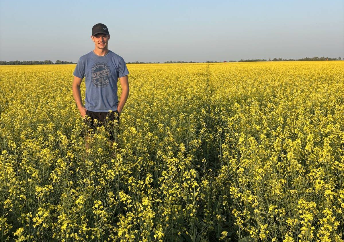 Tarren Dion farms with his father, Danny, near Donnelly, Alta. They have a major problem with herbicide-resistant wild oats, and Tarren does the lion’s share of the spraying. Photos: Supplied
