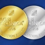 The gold and silver medals for Agritechnica's innovation awards are shown. Contributed by Agritechnica