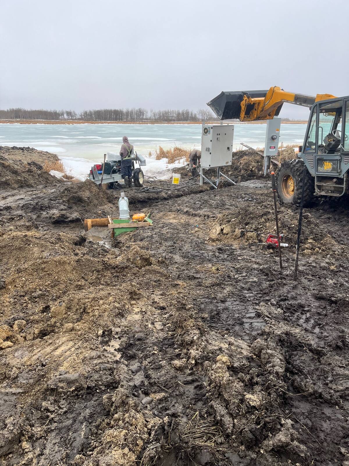 Excavation work at the Gray farm consolidation project. PHOTO: Aaron Gray.