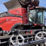 Case IH AF11 combine near Greenwald, Manitoba. photo: Greg Berg