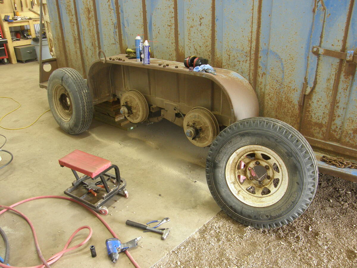 Main photo: the brakes on a towed trailer