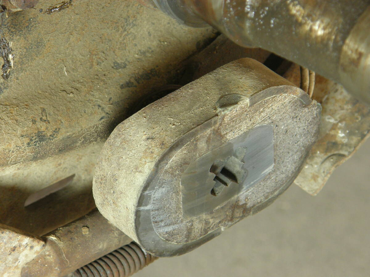 worn magnet close up