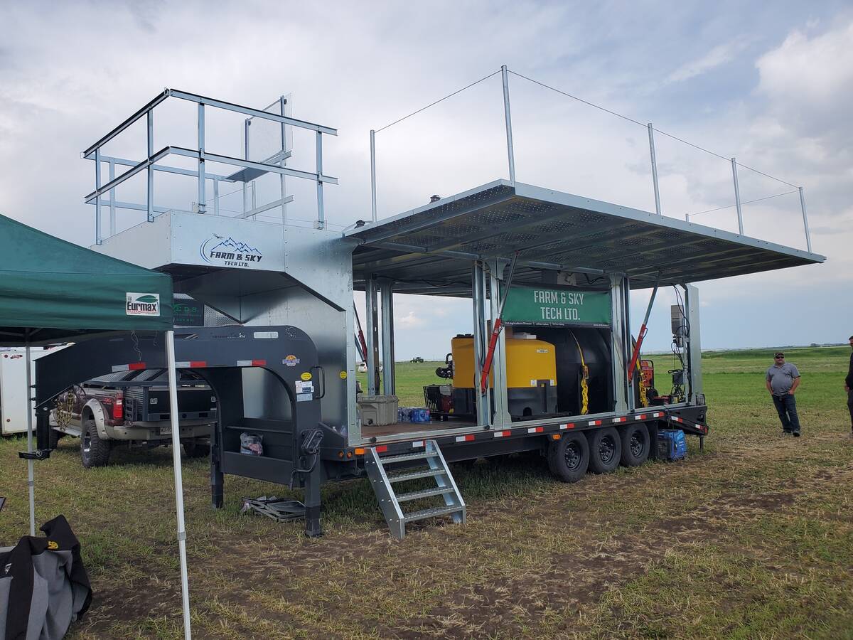 The Farm and Sky tender system is made entirely of galvanized steel. It uses a modular design and can be fabricated to fit on the deck of any size trailer.