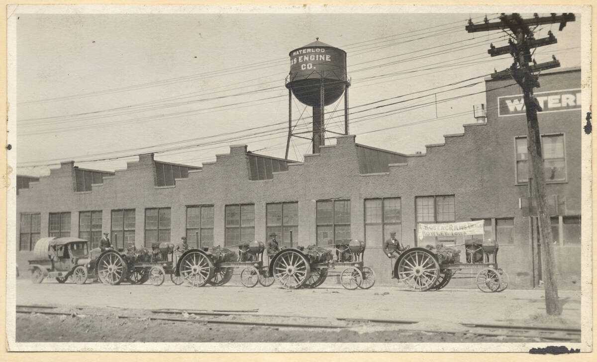 Waterloo Boy tractors outside the Iowa factory that Deere acquired in the 1910s, buying a position for itself in the U.S. tractor market. Photos: Scott Garvey via Deere and Co.