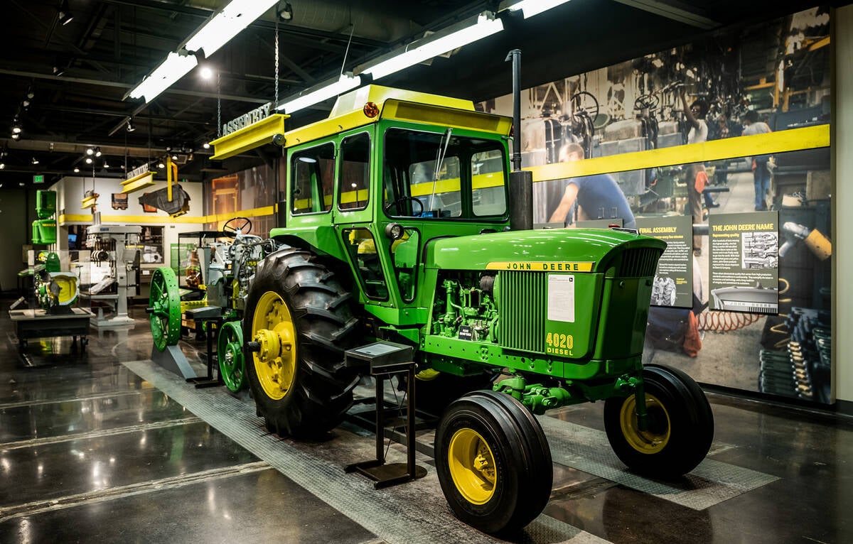 Classic John Deere equipment on display at the Tractor and Engine Museum at Waterloo, Iowa. Photo: Scott Garvey