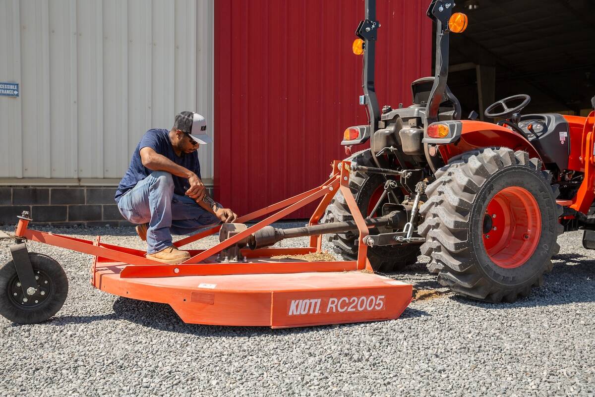 Fall maintenance is critical to ensure seasonal equipment starts right up and gets back to work in the spring without breaking out the wrenches. Photo credit: Kioti.