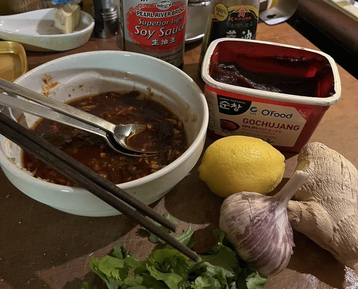 Sauce ingredients for Korean chicken wings. dee Hobsbawn-Smith photo
