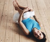 Moving each joint through its available range of motion, in each direction, a few times daily is a task best done laying down. Photo: Polka Dot Images/Getty Images