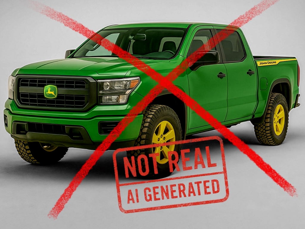 John Deere is dispelling the phoney internet claims that it is developing a pickup truck. It’s just one of many online spoofs affecting machinery, vehicle and equipment manufacturers claiming false product announcements.
