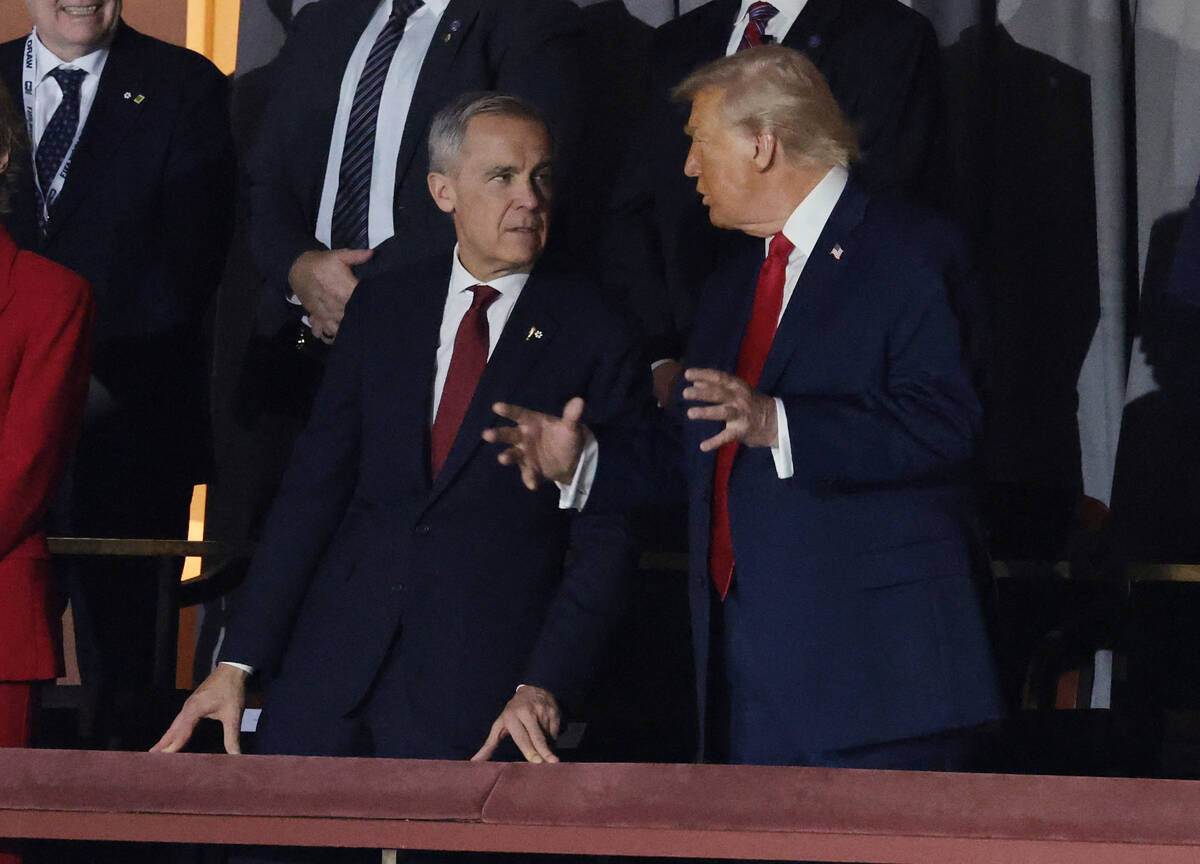 FILE PHOTO: Prime Minister Mark Carney and U.S. President Donald Trump during the FIFA World Cup 2026 draw on Dec. 5, 2025. Photo: REUTERS/Jonathan Ernst
